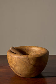 20th Century Olive wood Pestle and Mortar - TallBoy Interiors