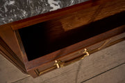 19th Century Mahogany and grey marble French chest of drawers - TallBoy Interiors