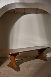 19th Century 2 planked oak refectory table - TallBoy Interiors