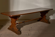 19th Century 2 planked oak refectory table - TallBoy Interiors