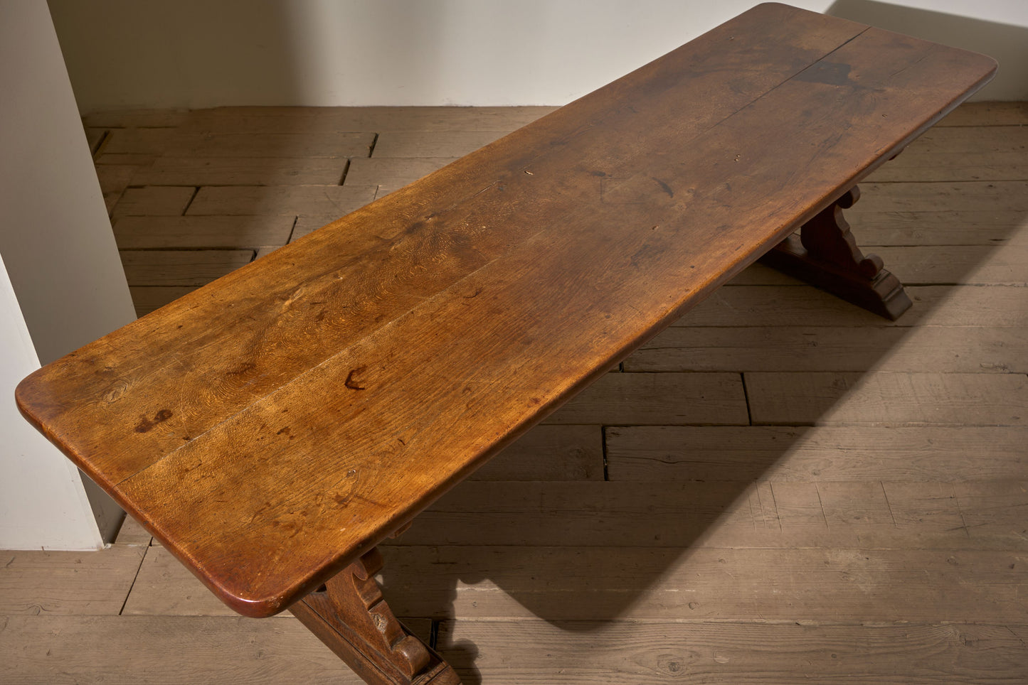 19th Century 2 planked oak refectory table