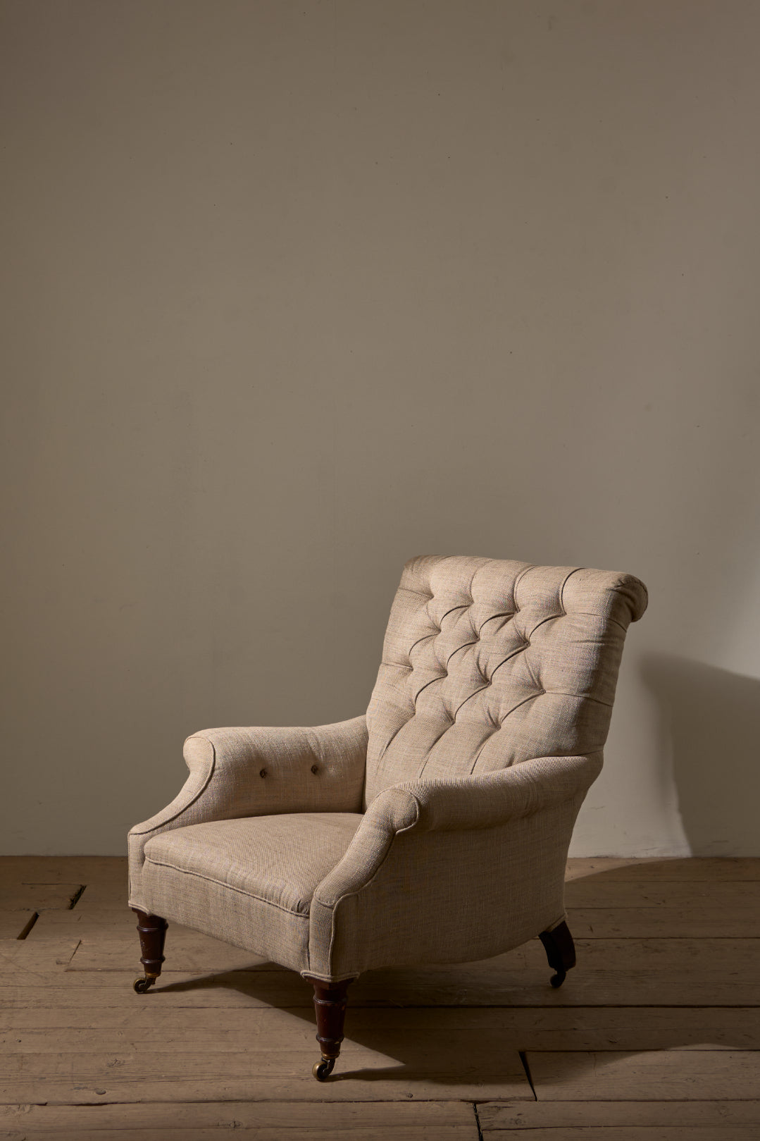 Victorian Country house armchair with shapely sides - TallBoy Interiors
