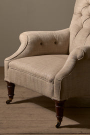 Victorian Country house armchair with shapely sides - TallBoy Interiors