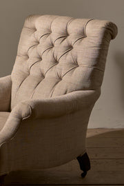 Victorian Country house armchair with shapely sides - TallBoy Interiors