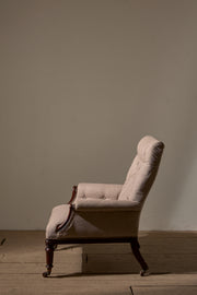 William IV English country house armchair with mahogany show wood frame - TallBoy Interiors