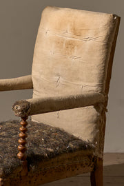 19th Century Bobbin turned open armchair - TallBoy Interiors