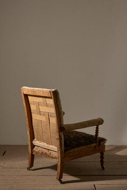 19th Century Bobbin turned open armchair