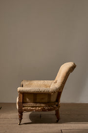 19th Century English country house deep seated spoon back armchair - TallBoy Interiors