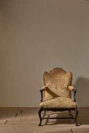 George 1st Style Irish armchair in Tapestry fabric - TallBoy Interiors