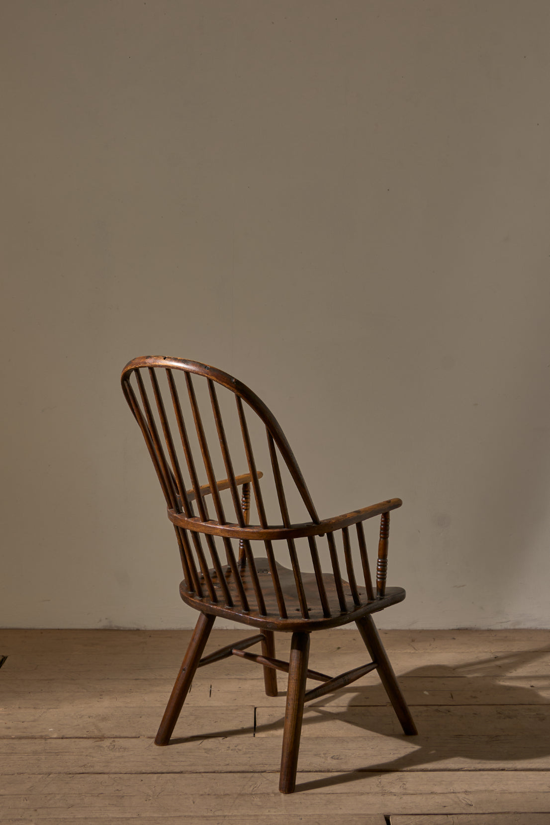 18th Century Ash and Elm hoop back windsor chair