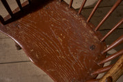 18th Century original brown painted hoop back Windsor chair - TallBoy Interiors