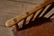 18th Century original brown painted hoop back Windsor chair - TallBoy Interiors