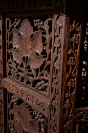 Large 19th century Anglo Indian Padauk side table - Leaf design - TallBoy Interiors
