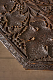 Large 19th century Anglo Indian Padauk side table - Leaf design - TallBoy Interiors