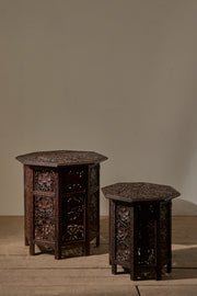 Large 19th century Anglo Indian Padauk side table - Leaf design - TallBoy Interiors