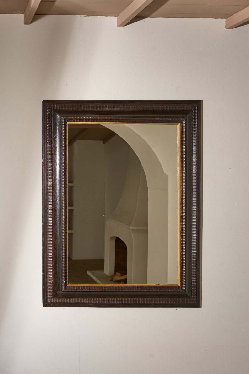Large 19th century Ebonised Italian mirror - No1 - TallBoy Interiors