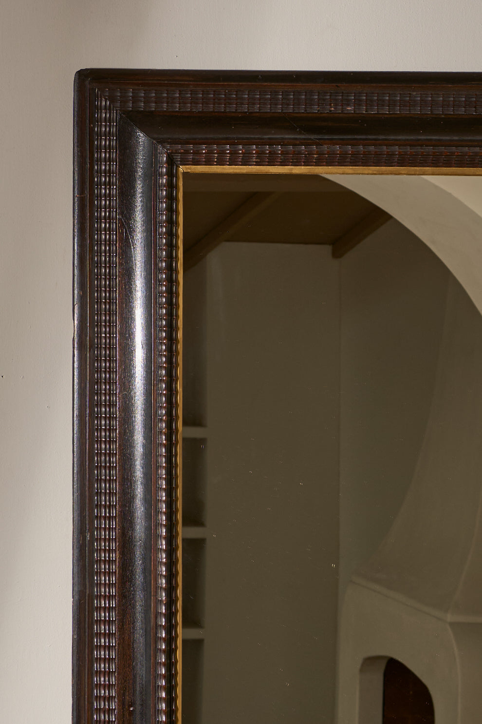 Large 19th century Ebonised Italian mirror - No1 - TallBoy Interiors