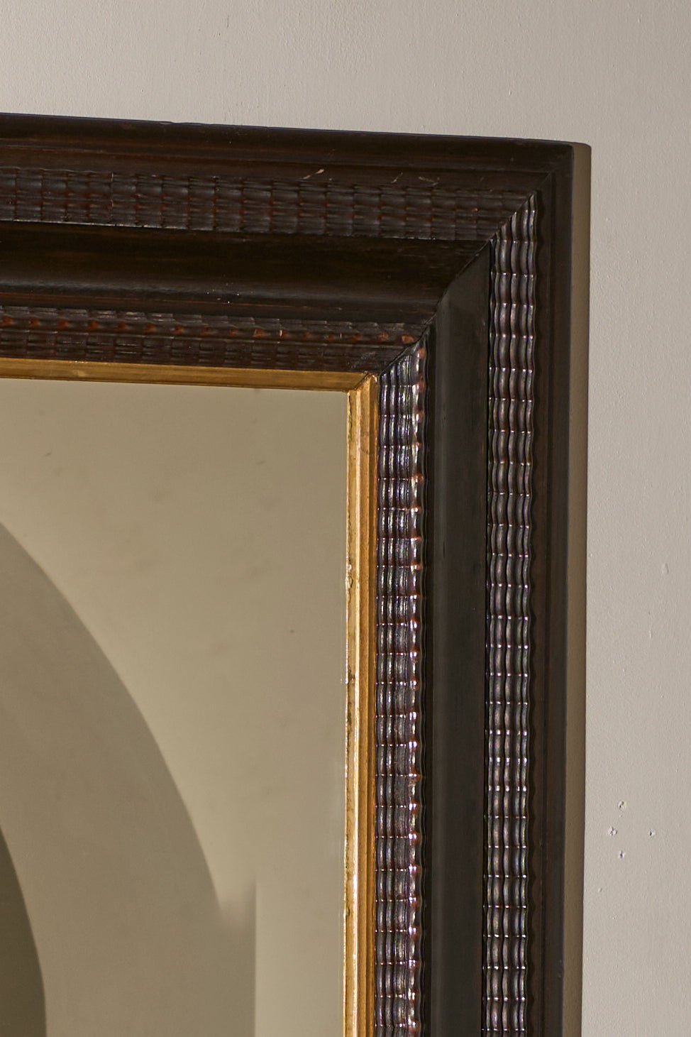 Large 19th century Ebonised Italian mirror - No1