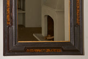 Large 19th century Italian Ebonised and faux tortoiseshell mirror - No2 - TallBoy Interiors