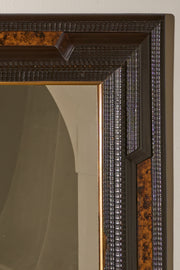 Large 19th century Italian Ebonised and faux tortoiseshell mirror - No2 - TallBoy Interiors