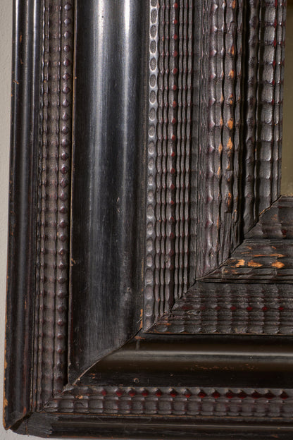 Very large 19th century Italian Ebonised and faux tortoiseshell mirror - No3