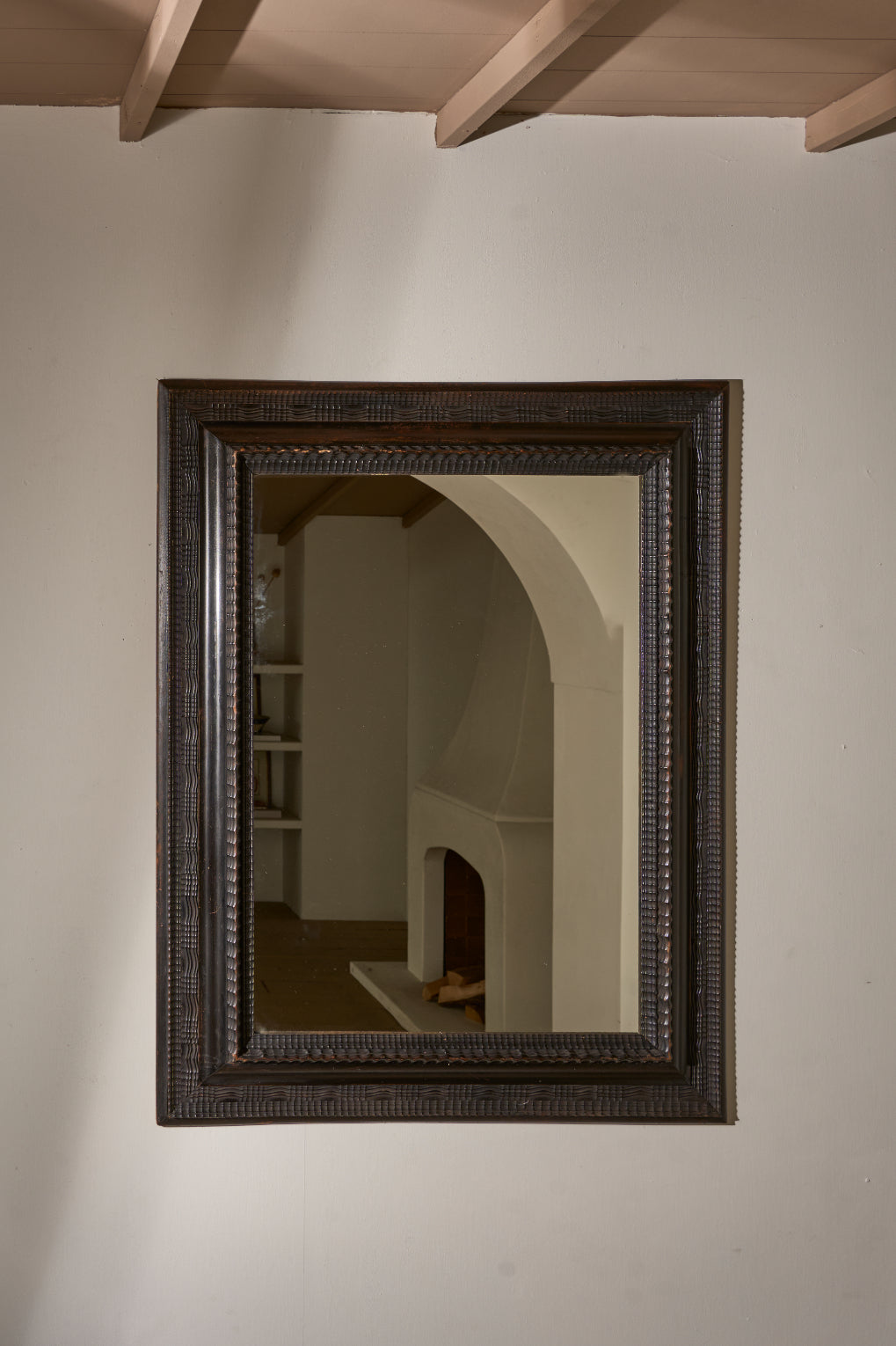 Very Large 19th century Ebonised Italian wall mirror - No4 - TallBoy Interiors