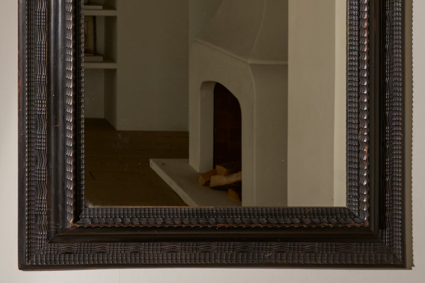 Very Large 19th century Ebonised Italian wall mirror - No4
