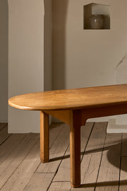 3.5m Early 20th century Pine and oak oval dining table - TallBoy Interiors