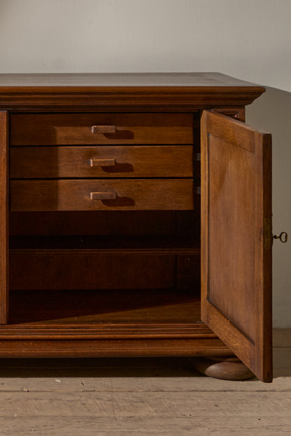 Mid 20th century Oak brutalist sideboard