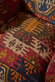 19th Century English country house in antique Kilim upholstery - TallBoy Interiors