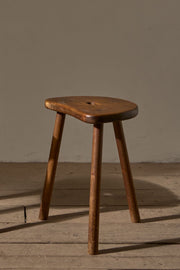 Pair of 19th Century pine vernacular stools - TallBoy Interiors