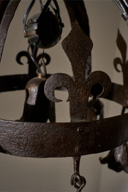 Early 20th Century estate made blacksmith hanging light - TallBoy Interiors