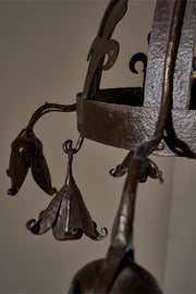 Early 20th Century estate made blacksmith hanging light - TallBoy Interiors