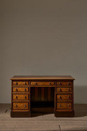 19th Century Aesthetic movement Satin wood and mahogany desk - TallBoy Interiors