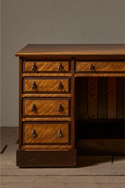 19th Century Aesthetic movement Satin wood and mahogany desk - TallBoy Interiors