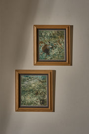 Pair of original Mixed media abstract paintings by Philip Wiseman - TallBoy Interiors