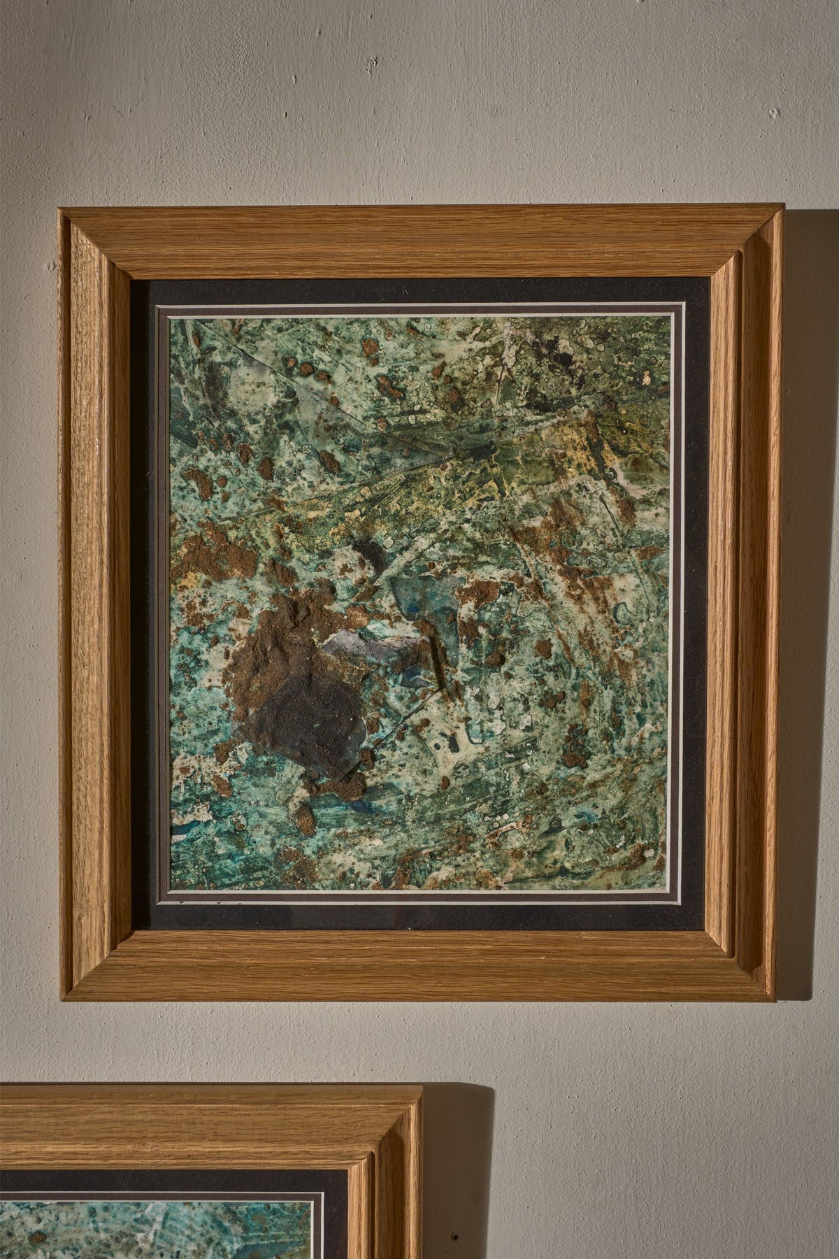 Pair of original Mixed media abstract paintings by Philip Wiseman - TallBoy Interiors