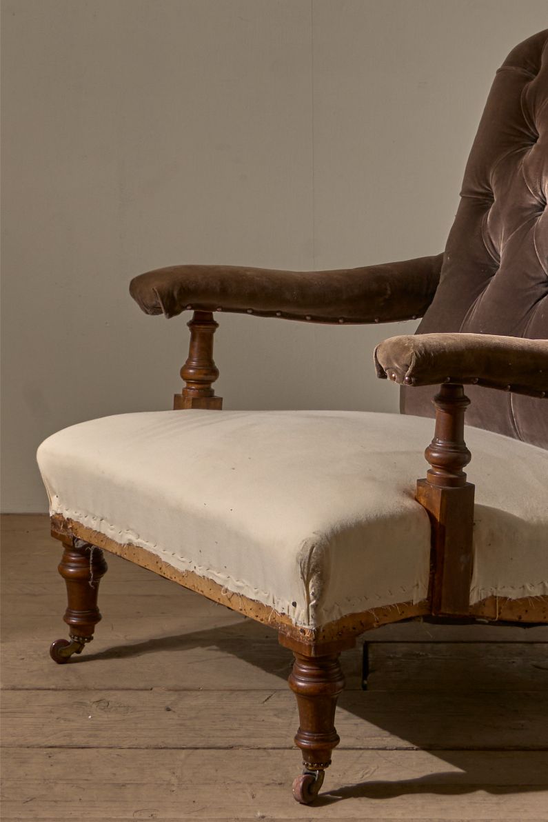 19th Century Howard and sons style open armchair