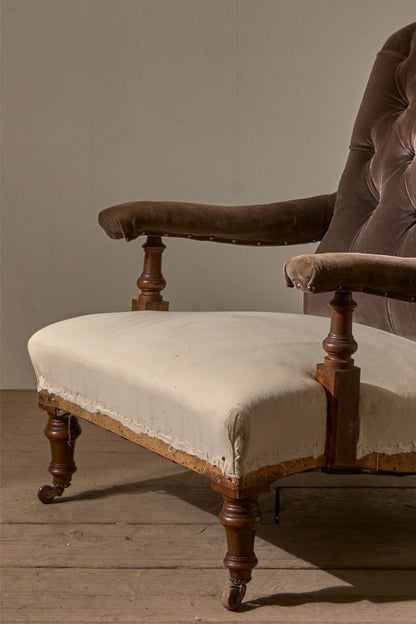 19th Century Howard and sons style open armchair