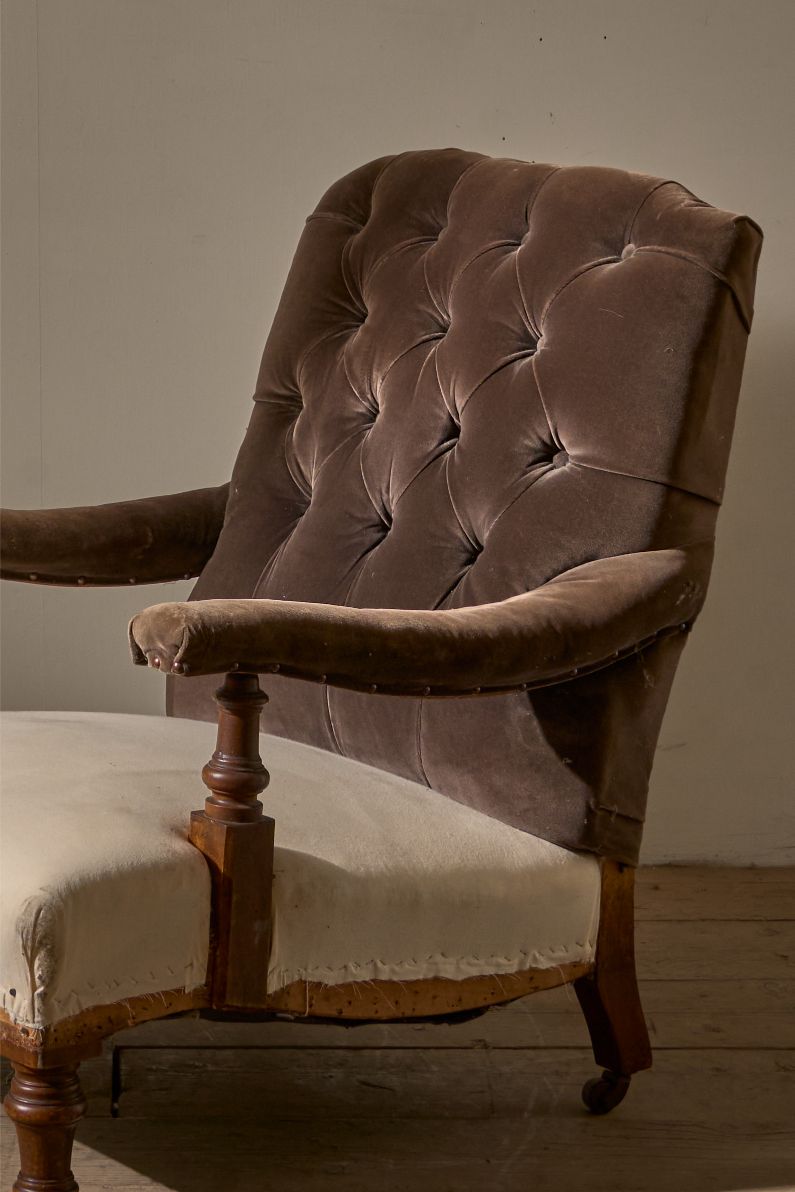 19th Century Howard and sons style open armchair