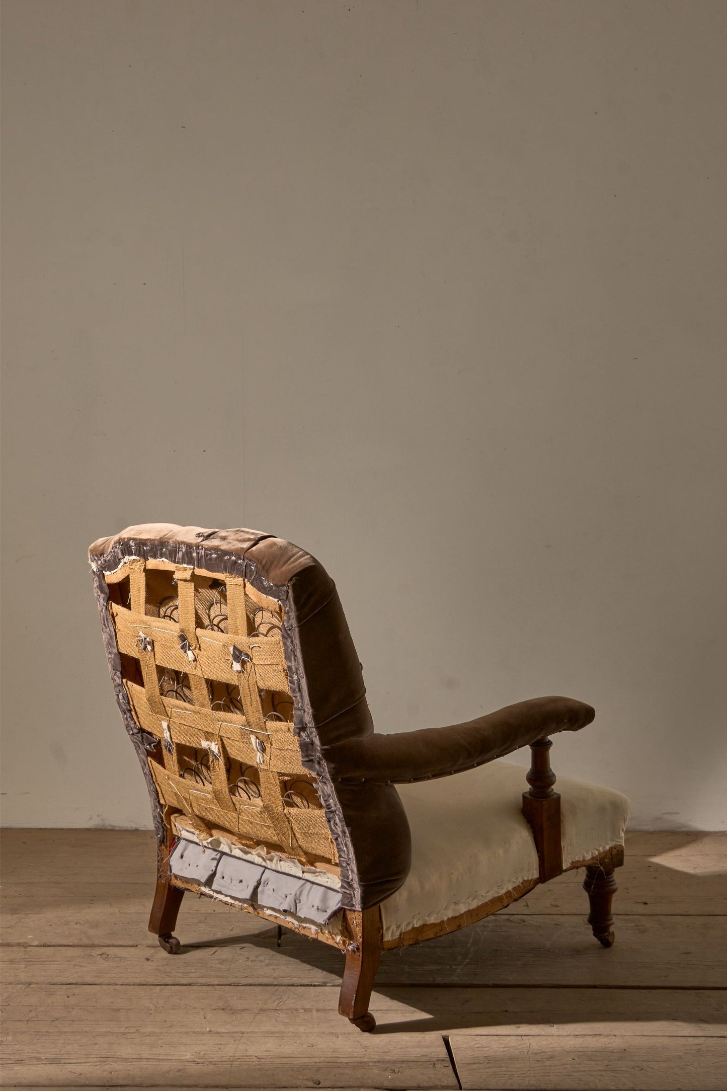 19th Century Howard and sons style open armchair