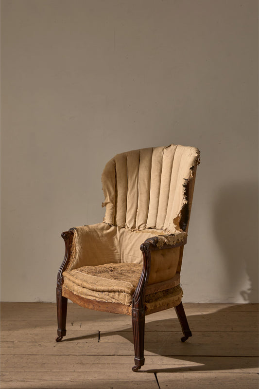 Early Victorian fluted barrel back armchair - TallBoy Interiors