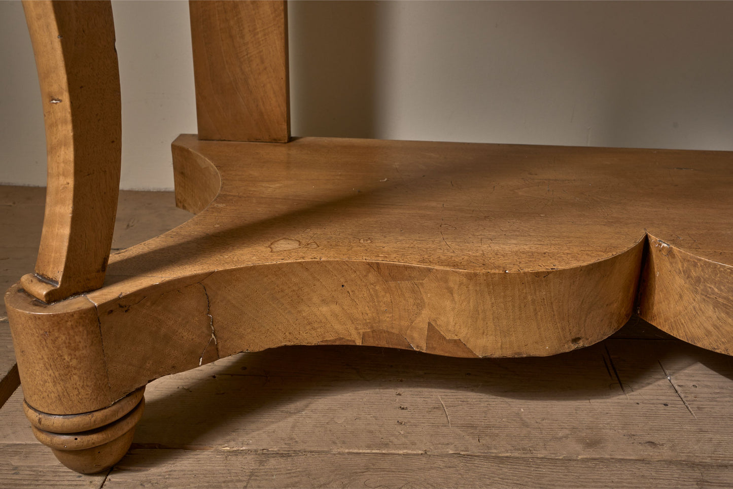 Large 19th Century walnut and Grey marble console table