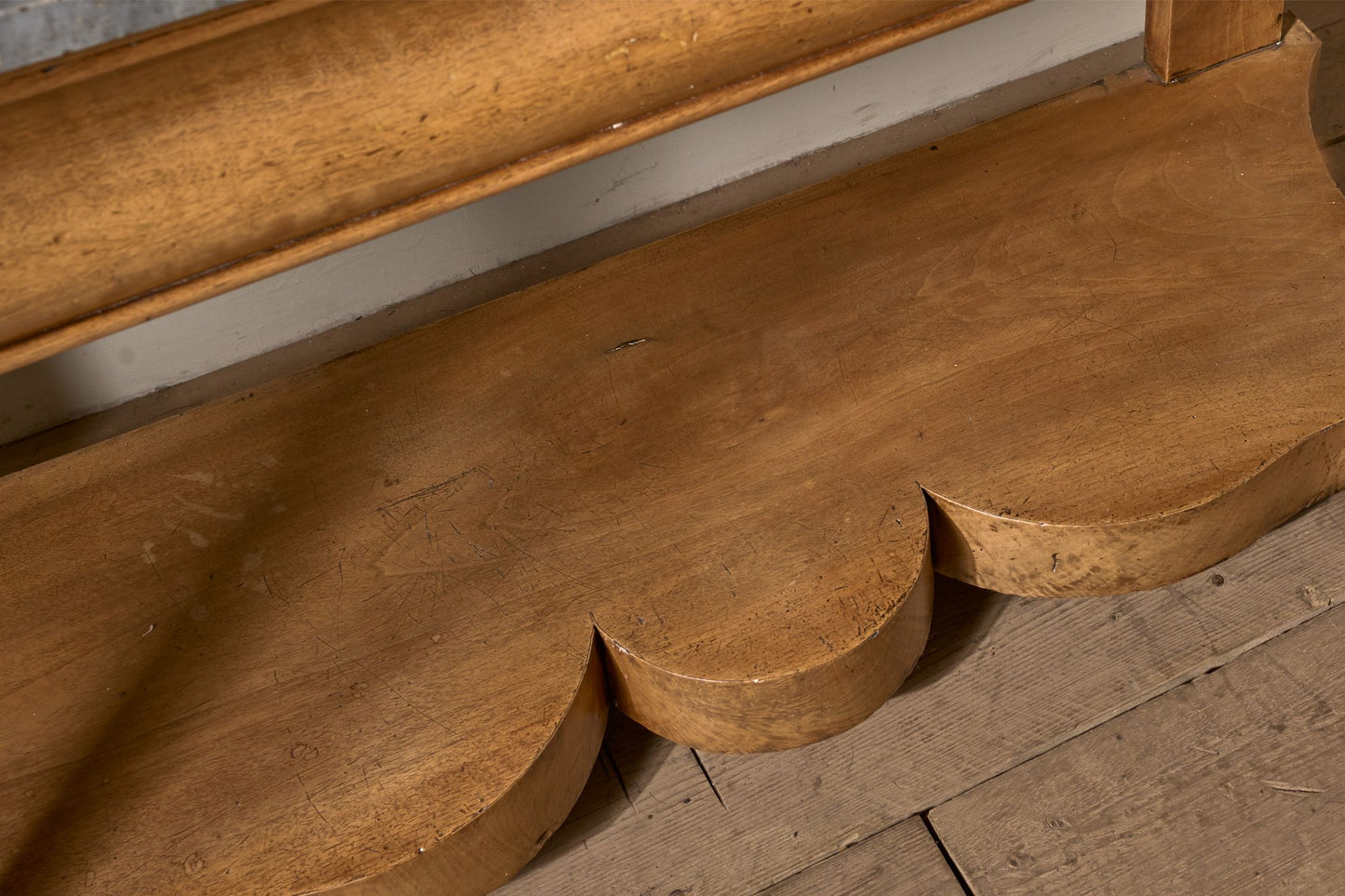 Large 19th Century walnut and Grey marble console table