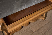 Large 19th Century walnut and Grey marble console table - TallBoy Interiors