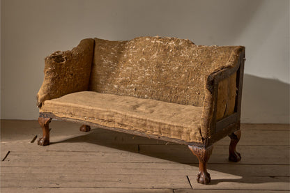 19th Century ball and claw footed campaign sofa