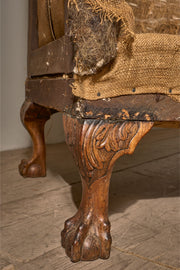 19th Century ball and claw footed campaign sofa - TallBoy Interiors