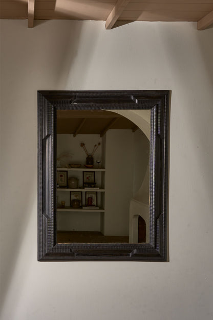 Large 19th century Ebonised Italian wall mirror - No5