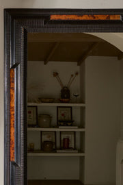 Large 19th century Italian Ebonised and faux tortoiseshell mirror - No6 - TallBoy Interiors