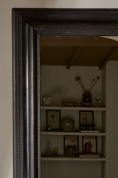 Very Large 19th century Ebonised Italian wall mirror - No7